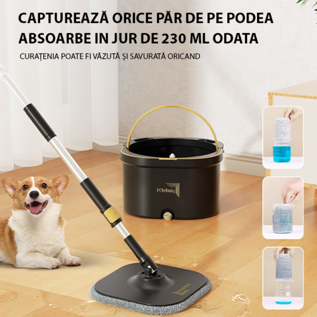 FOtehniq Mop Negru Sunset-Black 6+1 Lavete